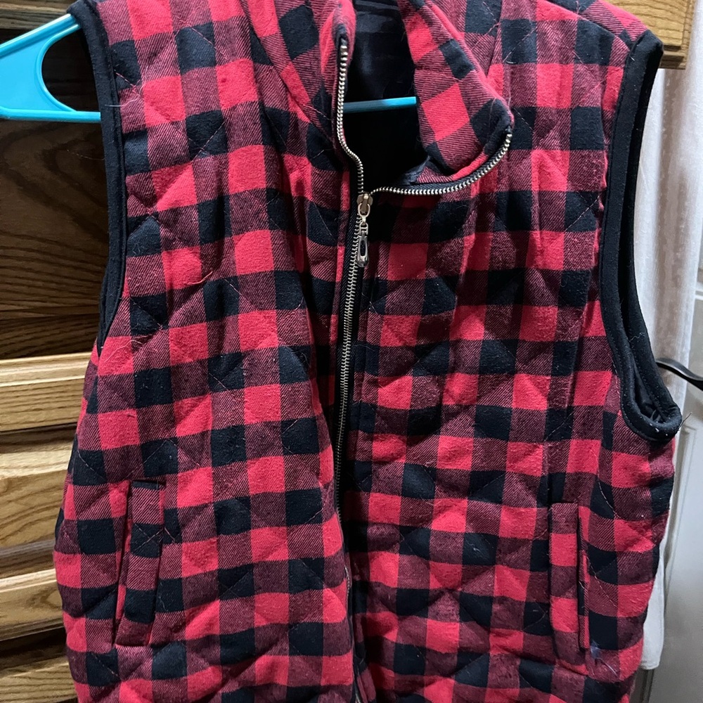 Buffalo Plaid Women’s Vest Size Large